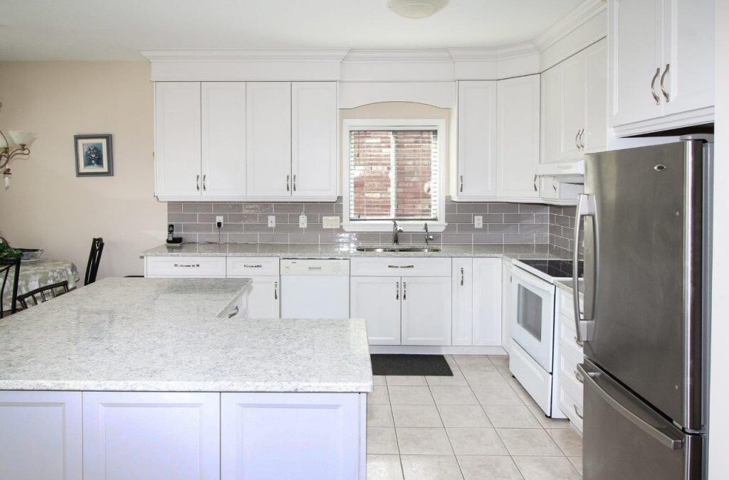Traditional white kitchen remodel Waterloo – side view