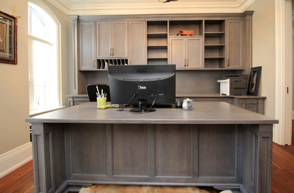 Solid maple desk, credenza, wall unit and second desk