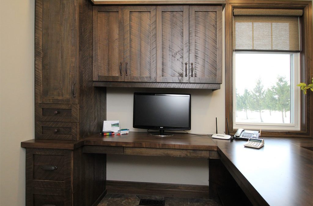 Drawer banks, cabinets, desk