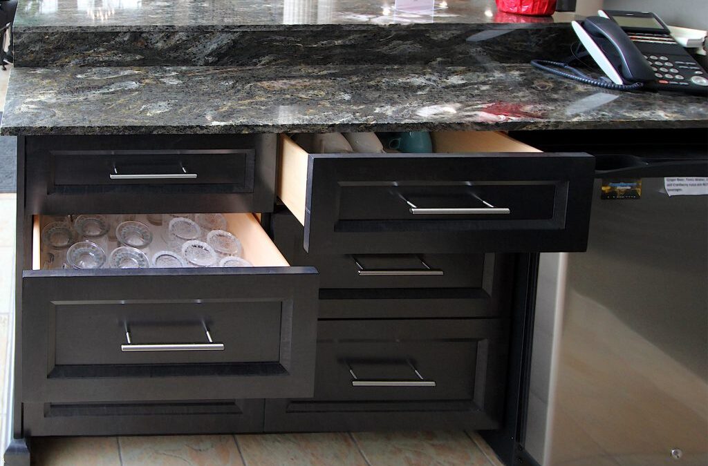Sliding cabinets replaced with more convenient and accessible drawers