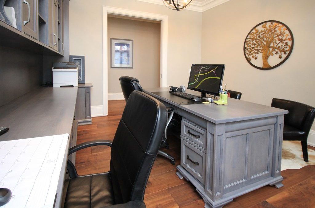 Solid maple desk, credenza, wall unit and second desk